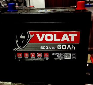 Аккумулятор 6СТ-60 VOLAT ASIA (обр/п)